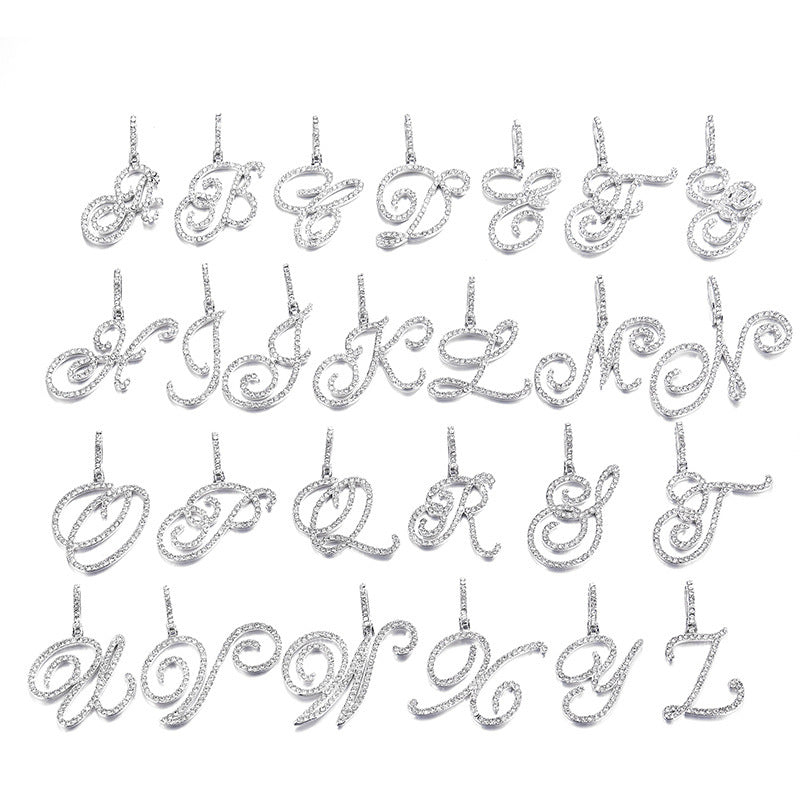 Hip hop accessories grass letter pendant melon seed buckle Cuban chain accessory - V.I.P Digital Presence