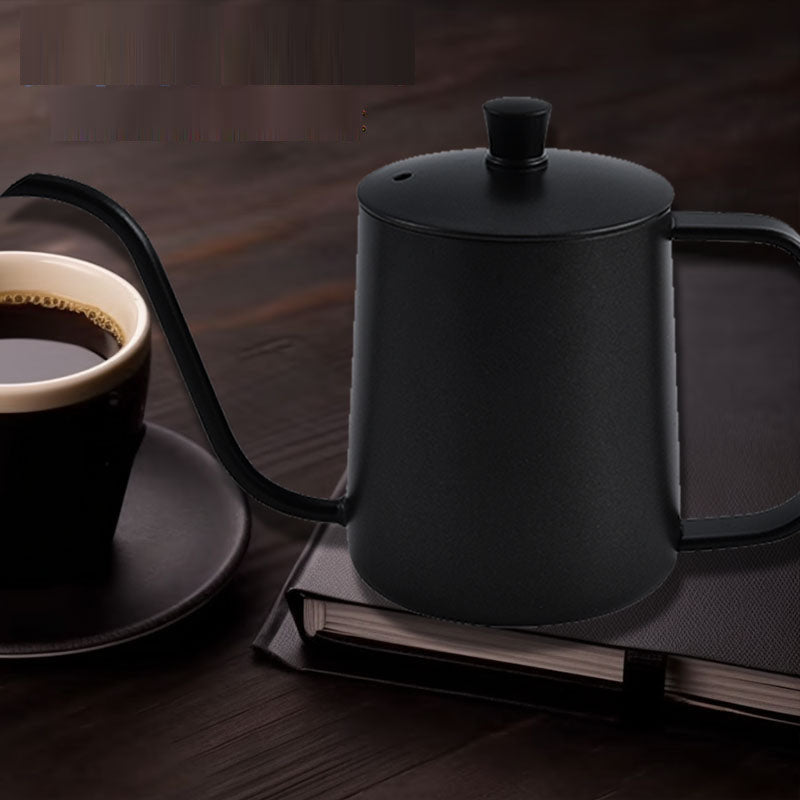 Household coffee hand brewing pot with narrow mouth and long mouth coffee pot with lid - V.I.P Digital Presence