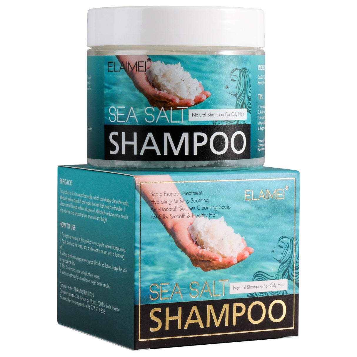 ELAIMEI Sea Salt Shampoo To Scalp Deep Cleansing Moisturizing Anti-dandruff Oil Control Hair Balm - V.I.P Digital Presence