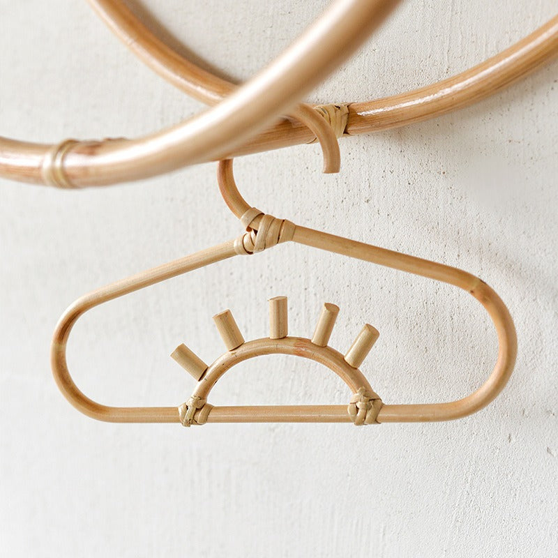 1pcs Handmade Vine Clothes Hanger Indonesian Vine Weaving Moon Sun Rainbow Style Children's Room Photography Room Decoration - V.I.P Digital Presence