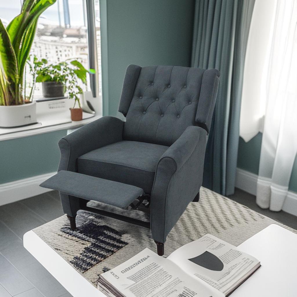 Redde Boo New Design Classic Dark Gray Waterproof Fabric Living Room Pull Button Sofa - V.I.P Digital Presence