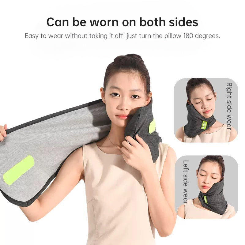 Memory Foam Travel Pillow for Plane, Train & Car - Neck Support Cushion with Washable Cover, Ideal for Sleeping - V.I.P Digital Presence