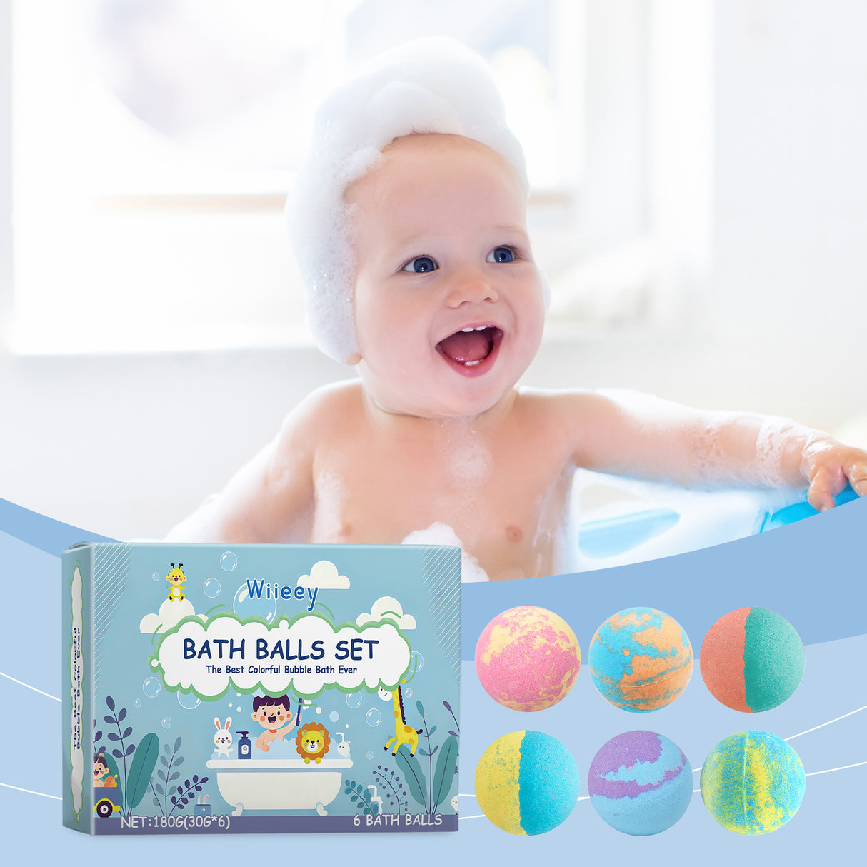 Bola de baño para niños Baño para niños Hidrata Burbuja Fragancia Plantas Fragancia Limpia la piel