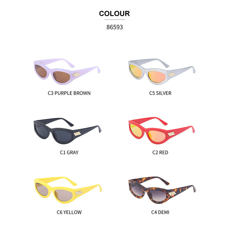 Gafas de sol con personalidad estilo punk, pequeñas y elegantes, para hombre y mujer.