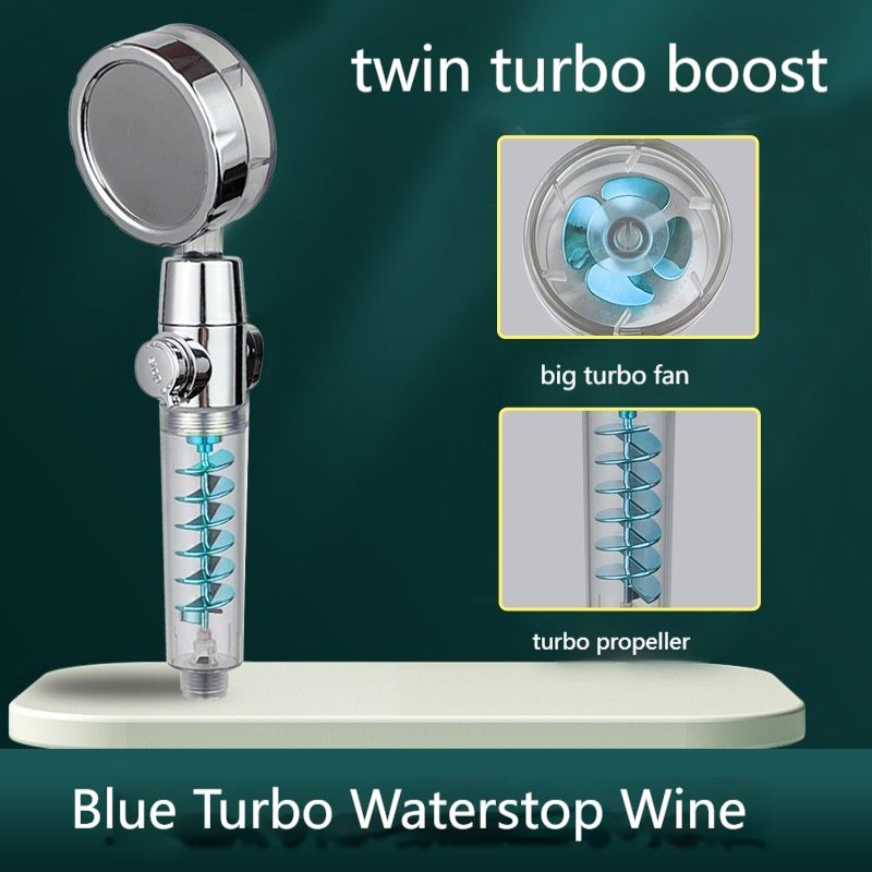 Supercharged Shower Water Purification Filtration Bathroom Shower Head Hand Held Shower Shower Head Double Large Turbo Cyclone - V.I.P Digital Presence