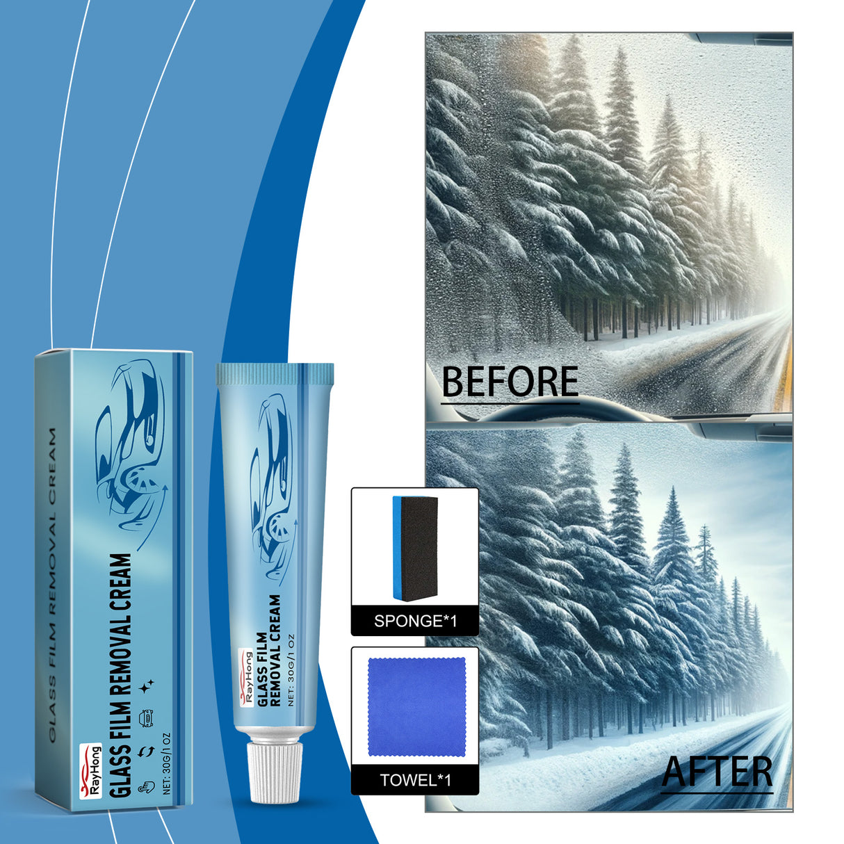 Automotive Glass Oil Film Cleaner, Automotive Glass Anti-Rain And Anti-Fog Window Coating Cleaner - V.I.P Digital Presence