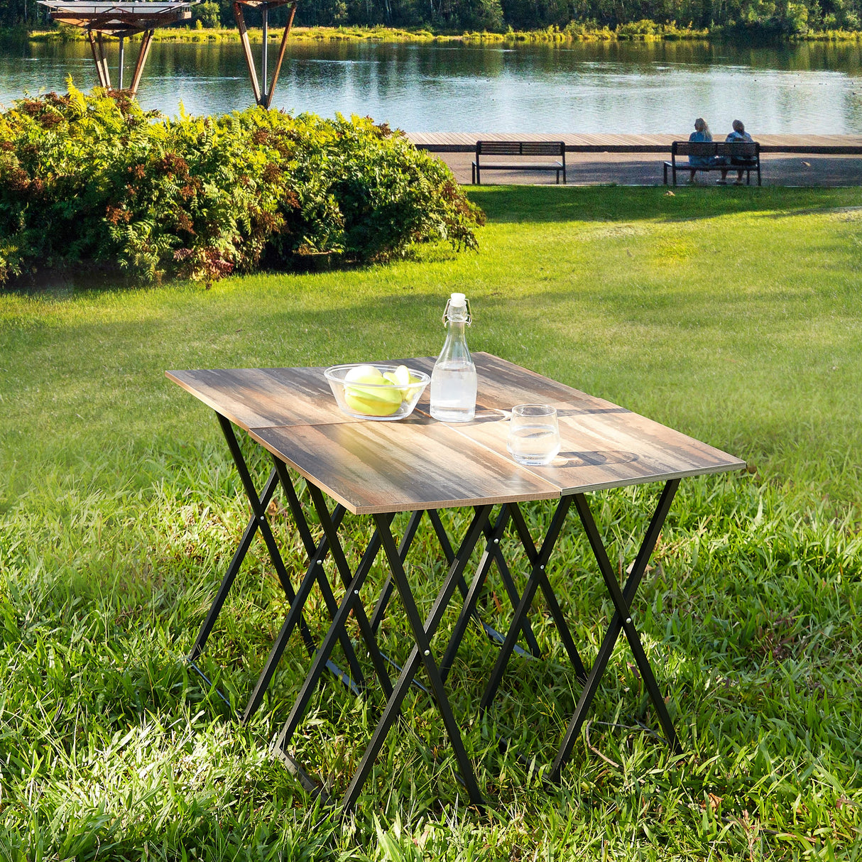 TV Trays for Eating Set of 4 with Stand,Folding TV/Snack Tray Table Set,Folding TV Dinner Tables for Small Space - V.I.P Digital Presence