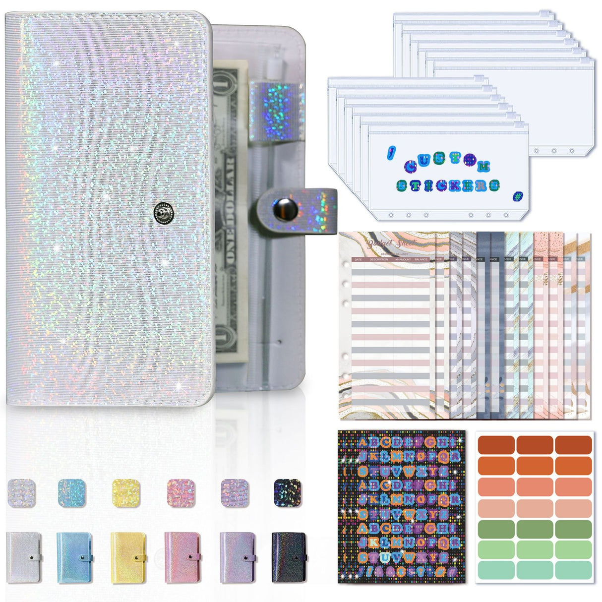 Full of Stars A6 Loose-Leaf Bookkeeping Notebook Creative Cash Budget Financial Planning Manual Account Book - V.I.P Digital Presence