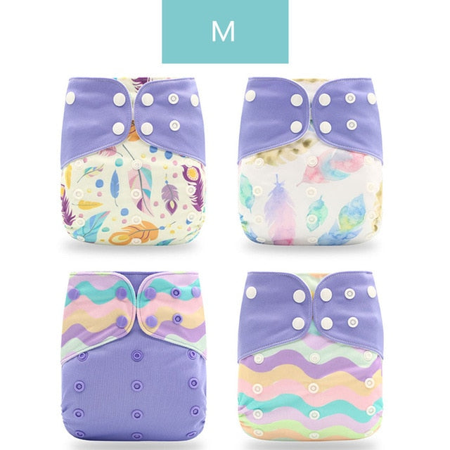 Happy Flute Cloth Diapers for Children Adjustable Wet/Dry Bag Waterproof Babies Diapers Ecological Backpack Reusable 4 pcs/set - V.I.P Digital Presence