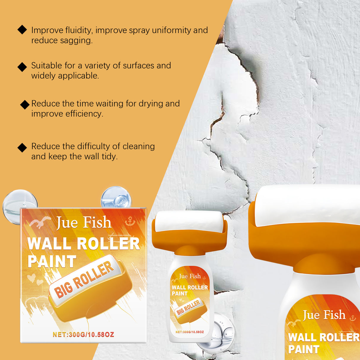 Wall Repair Roller Paint Repair Wall Holes Peels And Cracks Nail Eye Wall Paint Wall Repair Paste - V.I.P Digital Presence