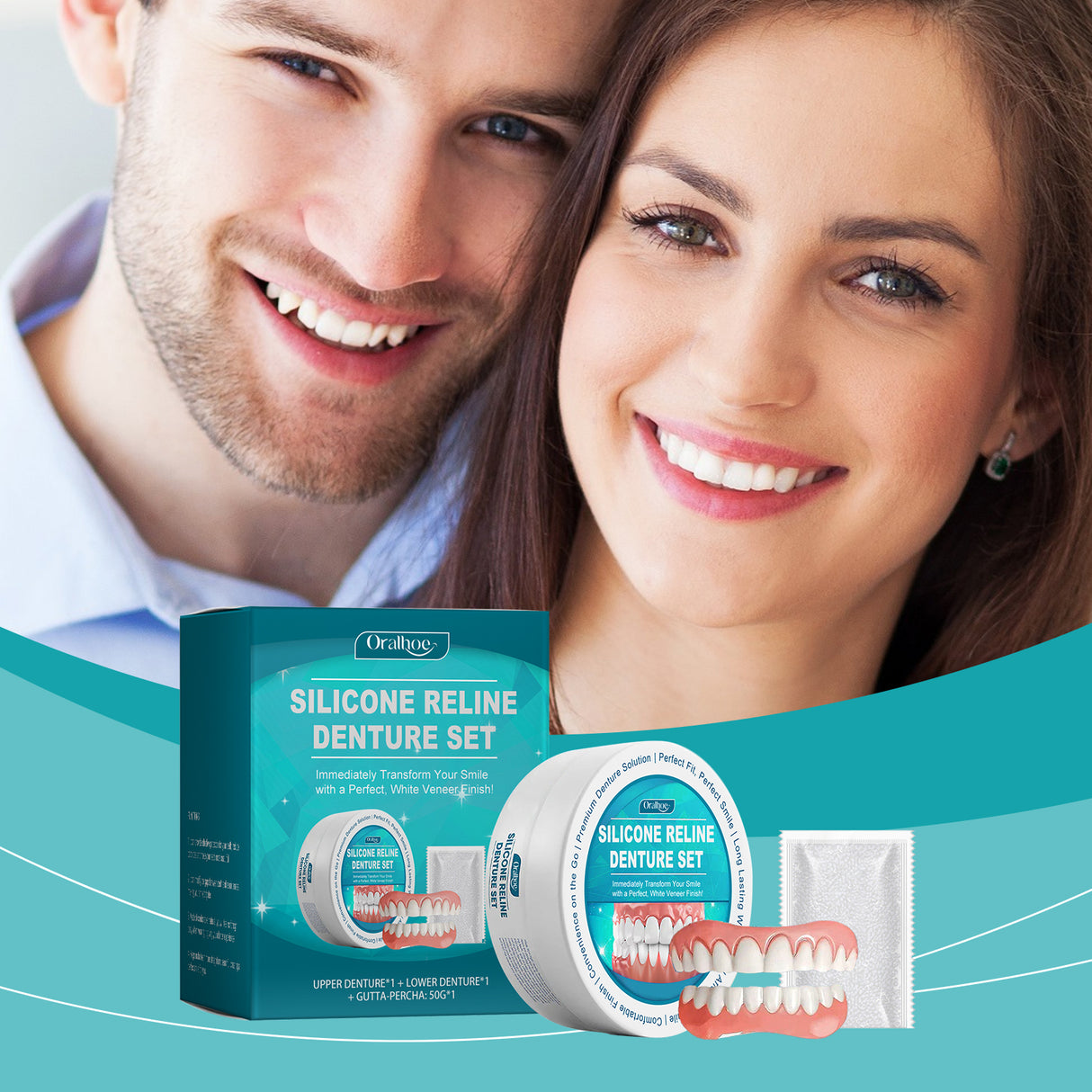 Cosmetic Denture Set To Enhance Smile Appearance Comfortable Material Denture Dental Cosmetic Set - V.I.P Digital Presence