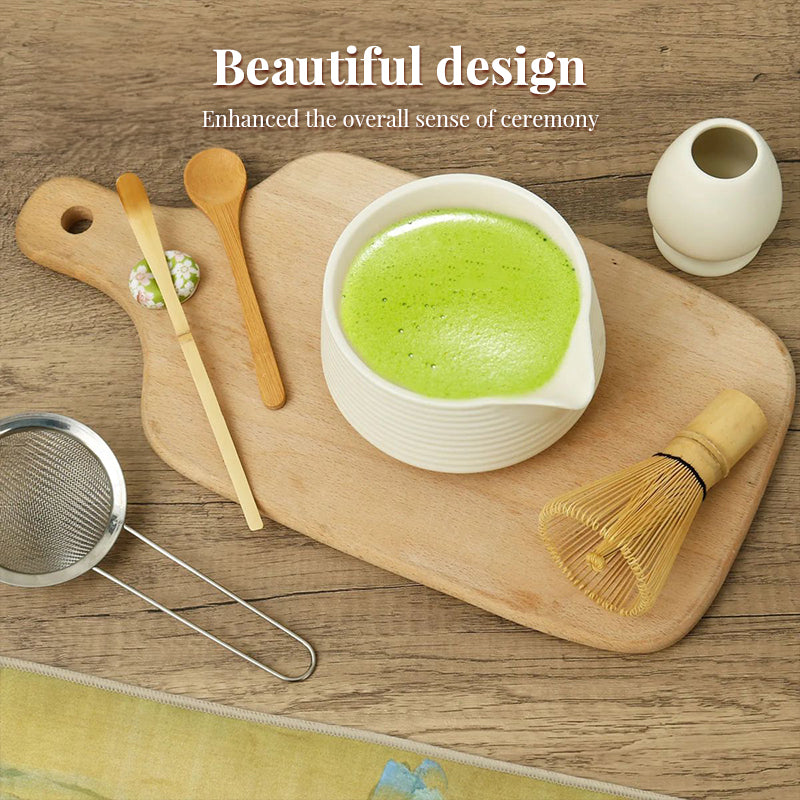 Premium 8-piece Matcha Set: Ceramic Chawan, whisky gift box, Matcha tools – for tea lovers - V.I.P Digital Presence