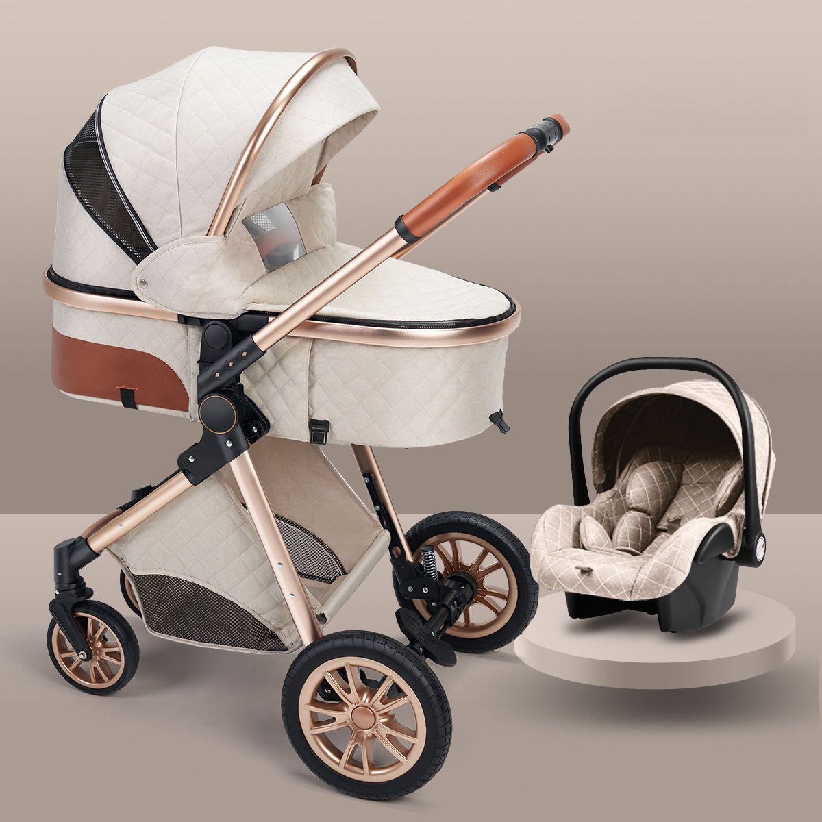 High landscape baby stroller that can sit or lie down lightweight folding two-way shock-absorbing newborn baby stroller - V.I.P Digital Presence