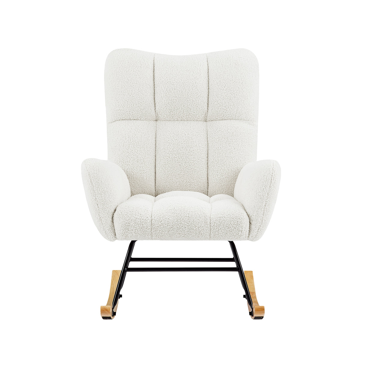 off white teddy fabric rocking chair - V.I.P Digital Presence