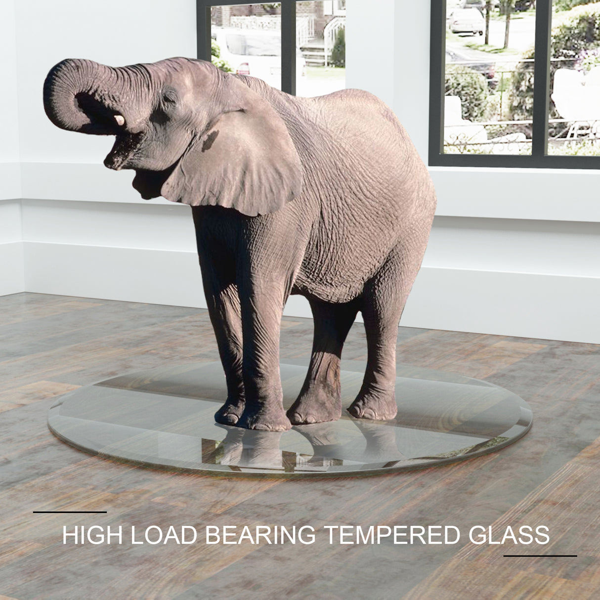 36" Inch Round Tempered Glass Table Top Clear Glass 1/4" Inch Thick Flat Polished Edge - V.I.P Digital Presence
