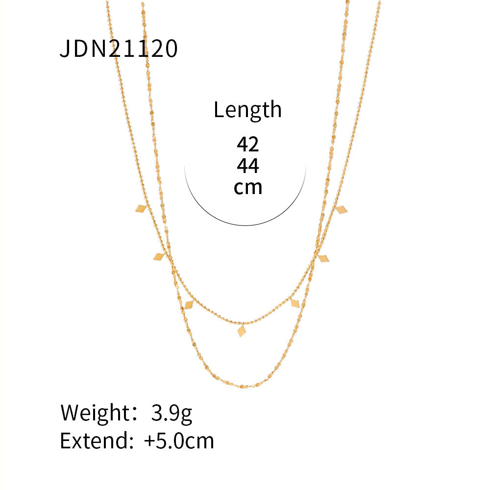 Double layered tassel necklace French fashion niche collarbone chain light luxury niche design necklace - V.I.P Digital Presence