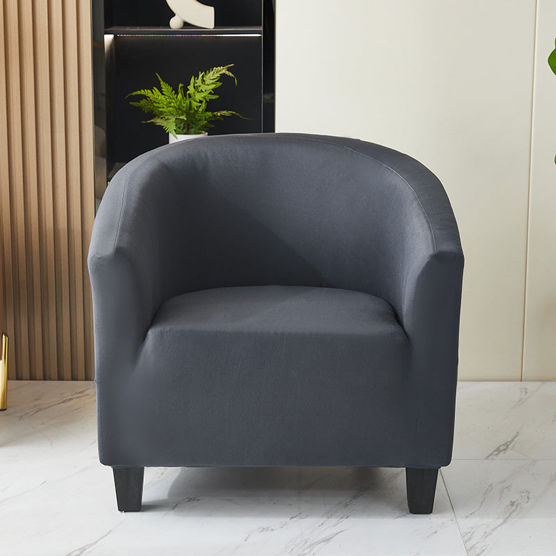 Elastic solid color semi-circular sofa cover, internet cafe, sand caf é, hotel leisure booth, all inclusive, single sofa chair cover - V.I.P Digital Presence