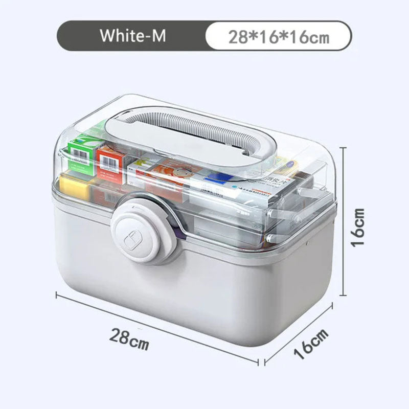 Large Capacity Family Medicine Organizer Box Portable First Aid Kit Medicine Storage Boxes Organizers Plastic Organizing Home - V.I.P Digital Presence