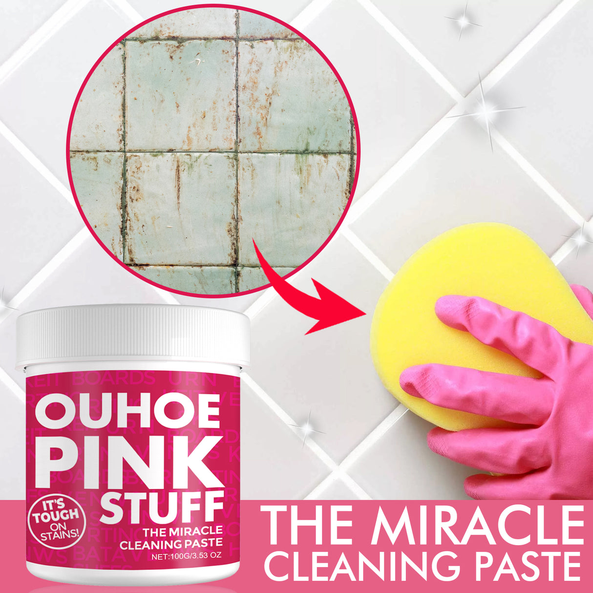 Home Gentle Multi-Functional Cleaning Cream, Clean Kitchen Heavy Oil Dirt General Pink Barrel Cleaning Powder - V.I.P Digital Presence