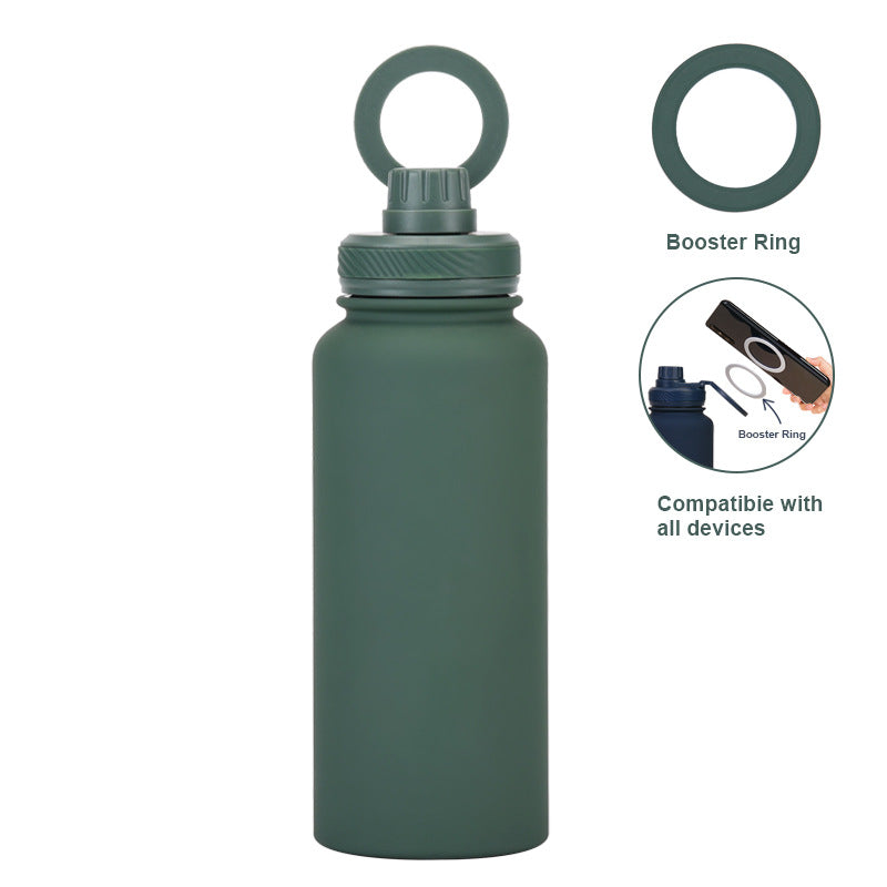 Magnetic Phone Holder Outdoor Large Capacity 1L Wide-Mouth Insulated Stainless Steel Sports Water Bottle - V.I.P Digital Presence