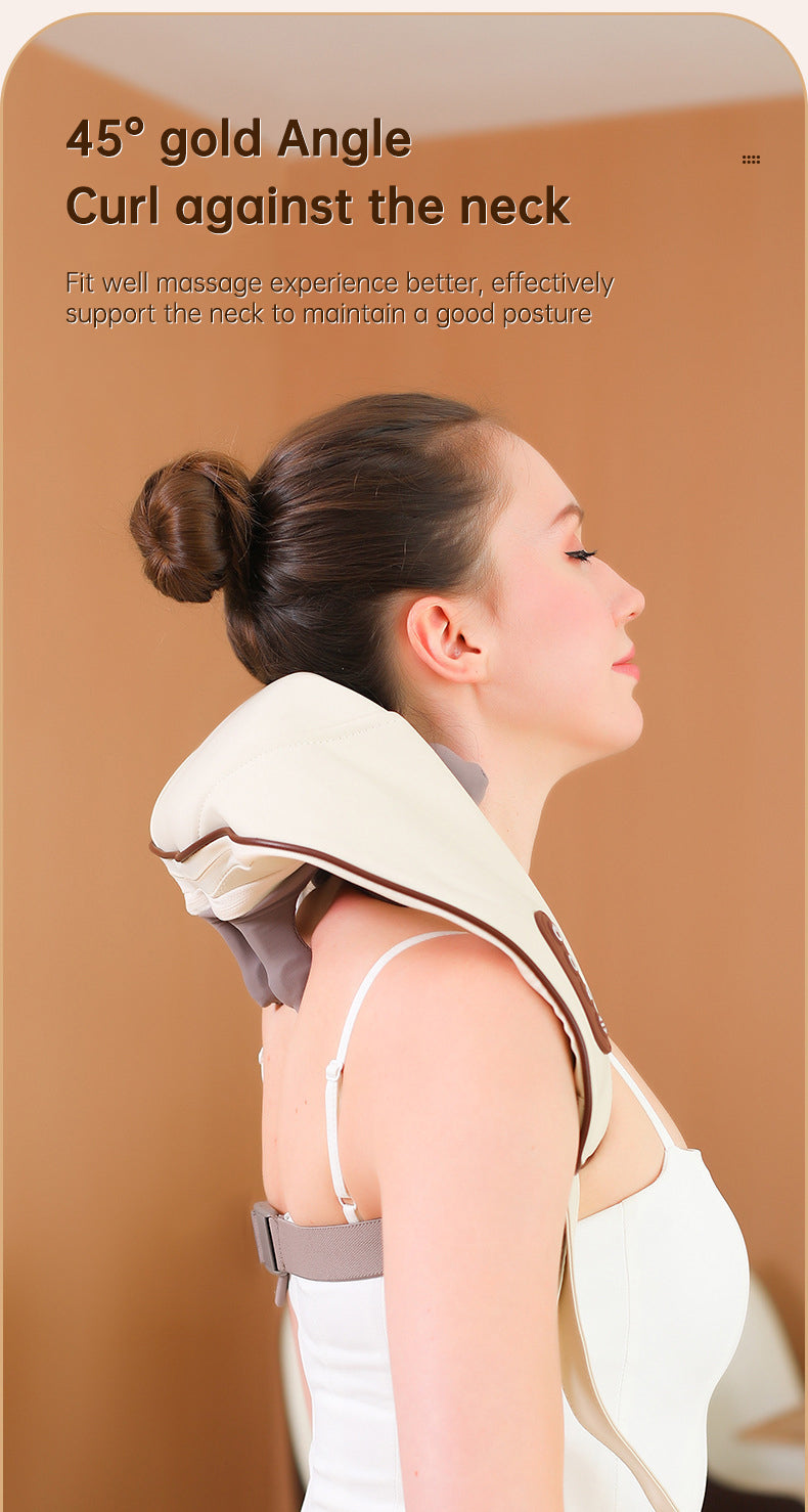 USB-C Rechargeable Kneading Massage Hot Compress Shiatsu Back Shoulder Neck Massager for Pain Relief - V.I.P Digital Presence