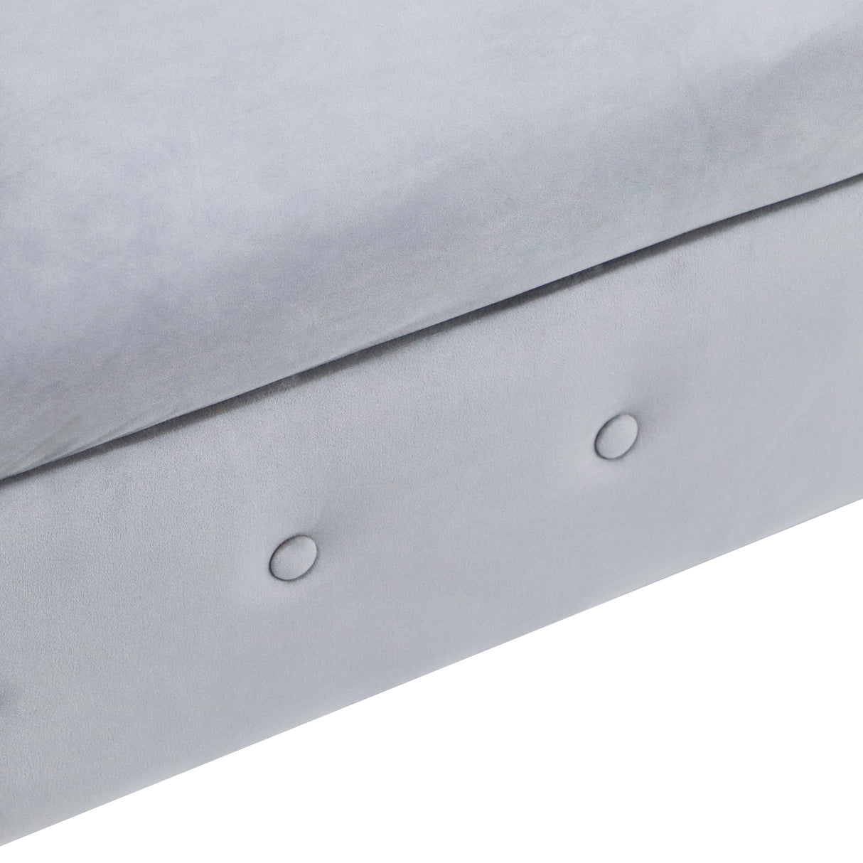 Grey Chaise Lounge Indoor Velvet Lounge Chair for Bedroom with Storage & Pillow Modern Upholstered Rolled Arm Chase Lounge - V.I.P Digital Presence