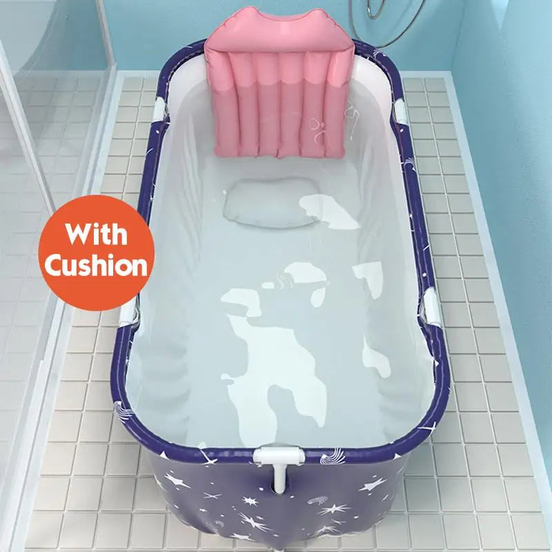 120CM Bathtubs Folding Bath Bucket Thicken Shower Barrel Adult IceTub Baby Swimming Pool Insulation Family Bathroom SPA Tub - V.I.P Digital Presence