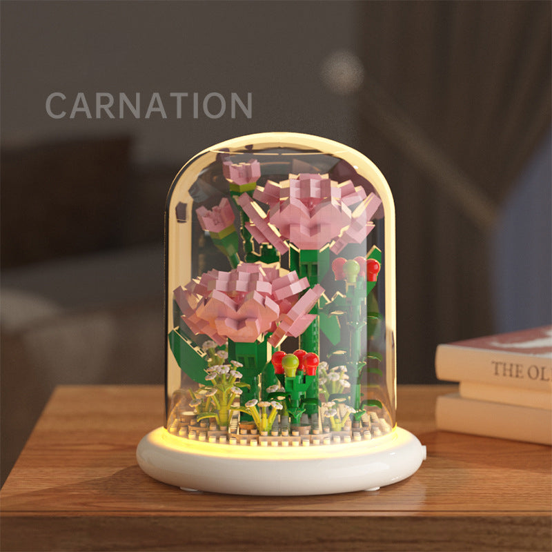 Building block flower simulation sunflower jasmine compatible with a certain high building block model toy - V.I.P Digital Presence