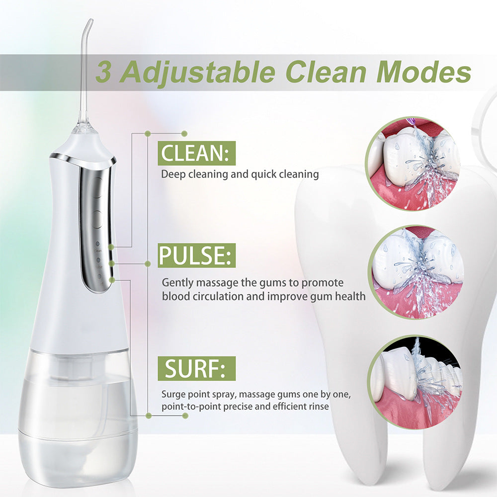 3-Speed Tooth Rinser Electric Oral Tooth Cleaning Device Water Floss Household Portable Tooth Cleaner Tooth Cleaning Device - V.I.P Digital Presence