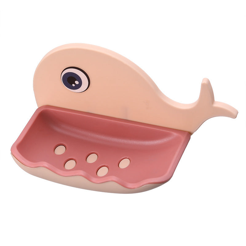 Whale Shape Free Punch Soap Rack Bathroom Drain Soap Box Toilet Soap Rack Wall-Mounted Rack - V.I.P Digital Presence