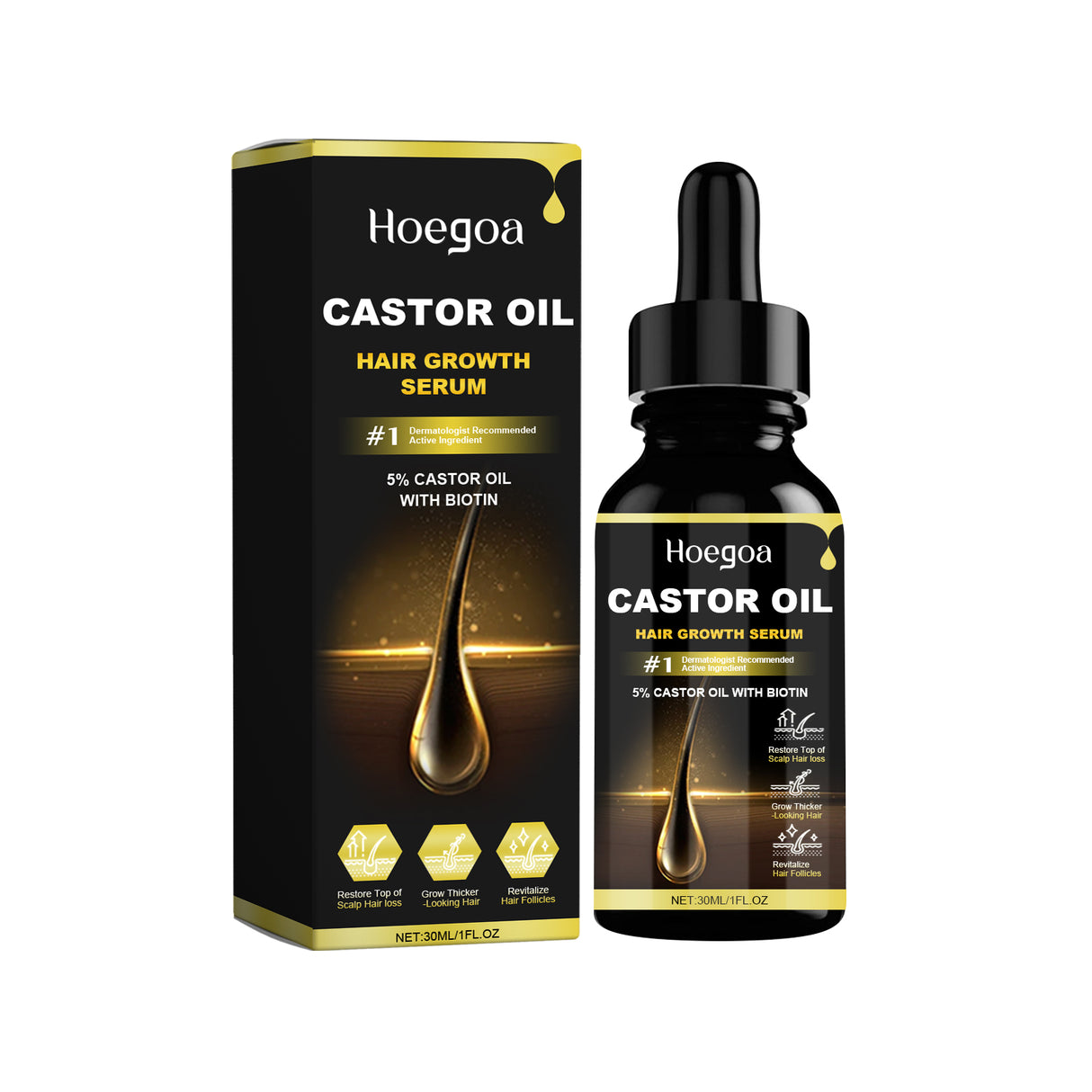 HOEGOA Hair Growth Serum, Dense Hair Repair Dry And Irritated Hair Moisturizing Hair Dense Hair Care Essential Oil - V.I.P Digital Presence