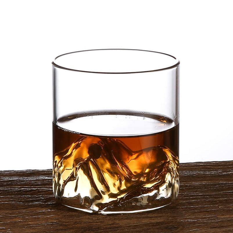 Mountain viewing cup China-Chic style glass transparent household tea cup hot water resistant cup creative Fuji Mountain Tibetan Cup - V.I.P Digital Presence