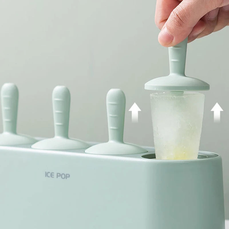 Popsicle Molds Sets 4Ice Pop Makers Reusable Ice Cream Mold - Dishwasher Safe, Durable DIY Popsicles Tray Holders - V.I.P Digital Presence