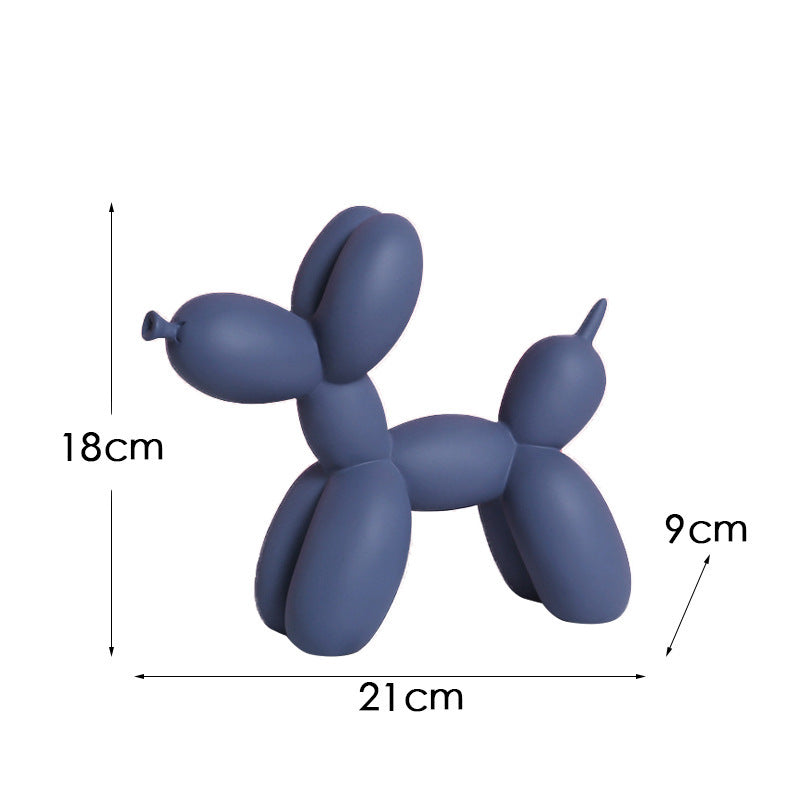 New black and white plaid balloon dog ornaments creative TV cabinet wine cabinet living room porch resin crafts - V.I.P Digital Presence
