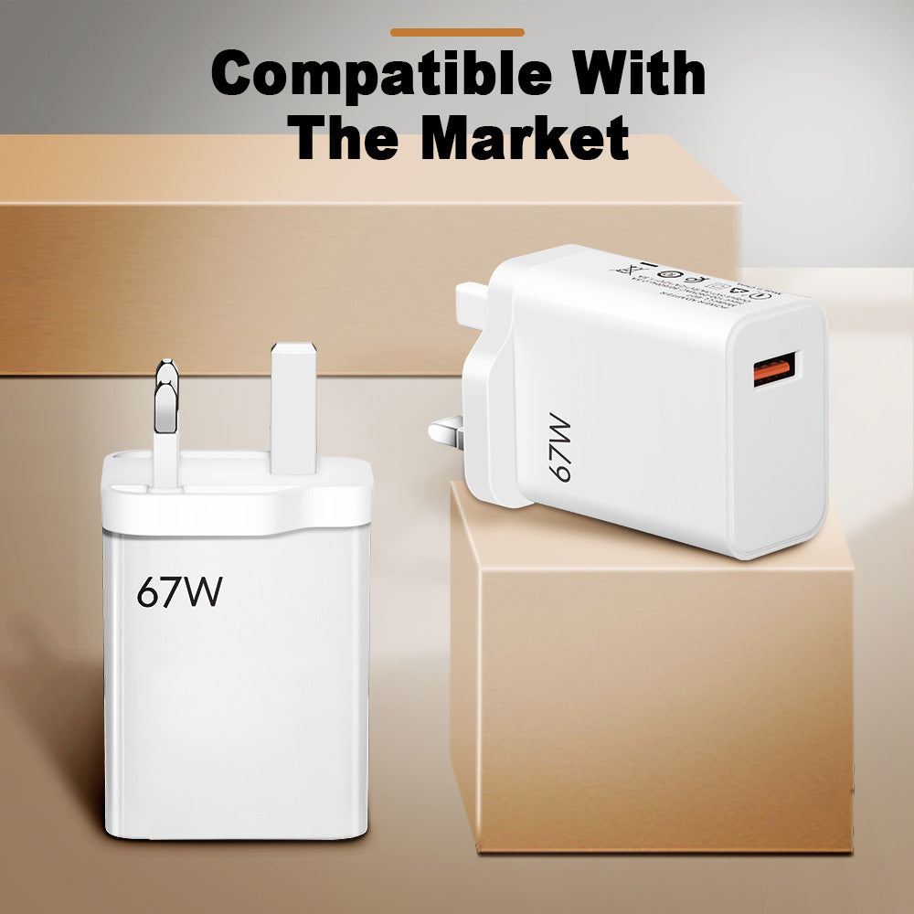 67W ultra fast charging charger with fast flash charging head - V.I.P Digital Presence