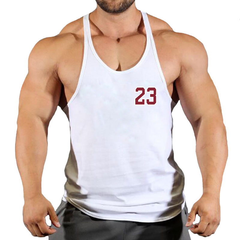 Sportswear vest men's round neck men's cotton vest loose shoulder sleeveless basketball suit - V.I.P Digital Presence
