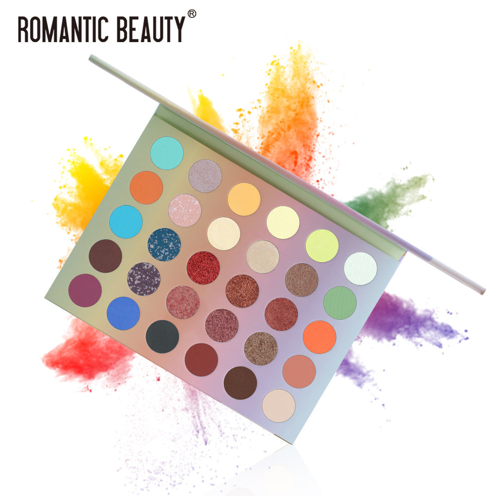 Romantic Beauty 30 Color Large Plate Pearlescent Matte Eye Shadow Plate Color Makeup Eye Shadow - V.I.P Digital Presence
