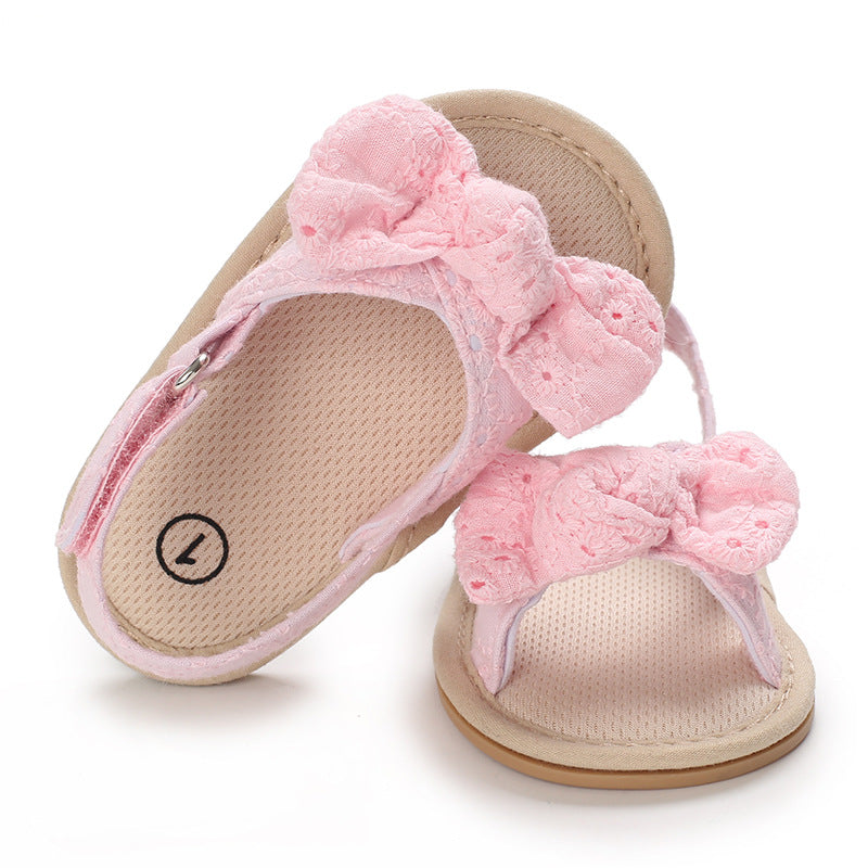 Baby Shoes Summer New 0-1 Year Old Rubber Sole Bow Sandals Toddler Shoes Baby Shoes - V.I.P Digital Presence