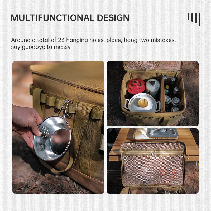Bolso de mano para exteriores, caja de almacenamiento anticolisión, bolsa impermeable para desechos de camping, bolsa de almacenamiento para vajilla y utensilios de cocina