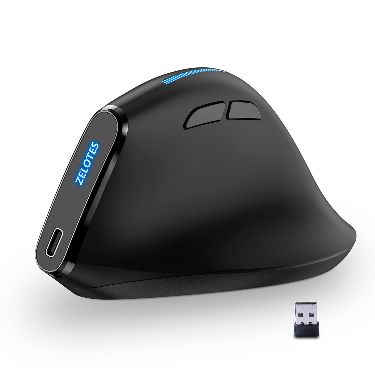 ZELOTES Master F36A Vertical Ergonomic Grip Anti Mouse Hand Charging Wireless Office Mouse - V.I.P Digital Presence