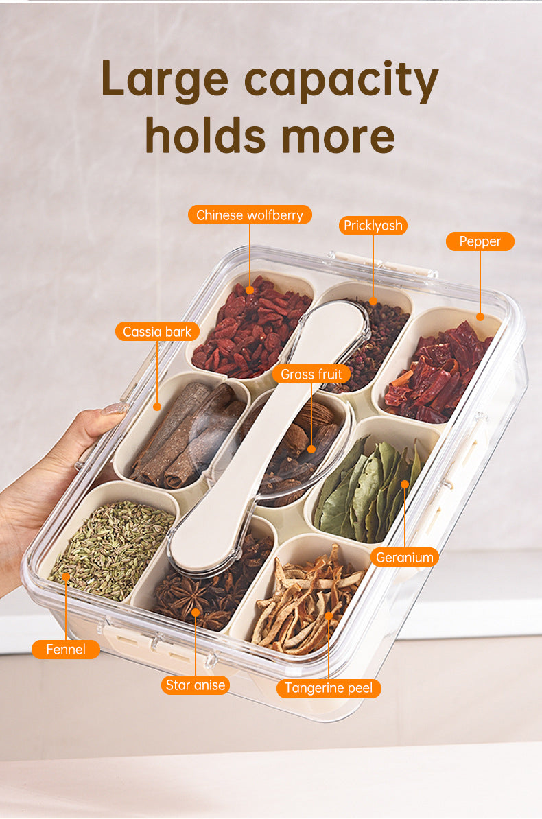 Design Sealed Snackle Storage Box With 9pcs Divider Plastic Divided Veggie Tray With Lid And Handle - V.I.P Digital Presence