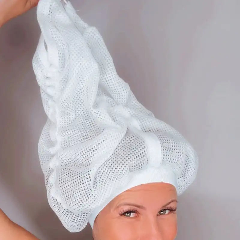 Net Plopping Cap For Drying Curly Hair Adjustable Net Plopping Bonnet Quick Drying Hair Towel Bath Hats Net Plopping Cap - V.I.P Digital Presence