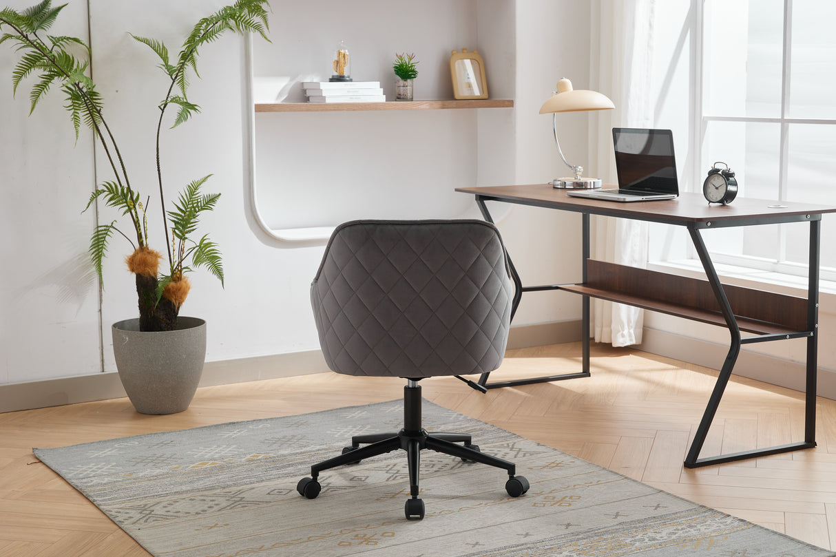 Velvet Office Desk Chair, Modern Home Desk Chair with Wheels , Vanity Chairs for Living Room, Bedroom,Study Room - V.I.P Digital Presence
