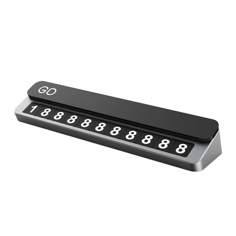 Parking Plate Phone Number Plate Car Car Parking Card Aluminum Alloy High Quality Simple High Temperature Resistance - V.I.P Digital Presence