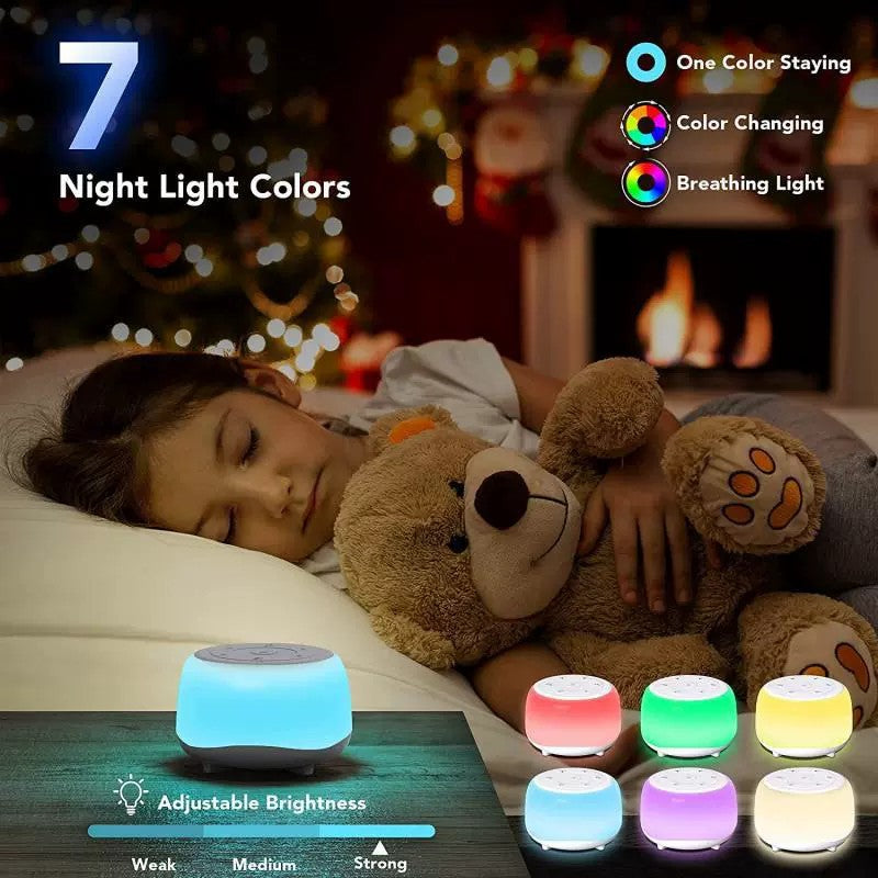 Portable Sound Machine with White Noise, Night Light, and Speaker for Baby's Soothing Sleep and Relaxation - V.I.P Digital Presence