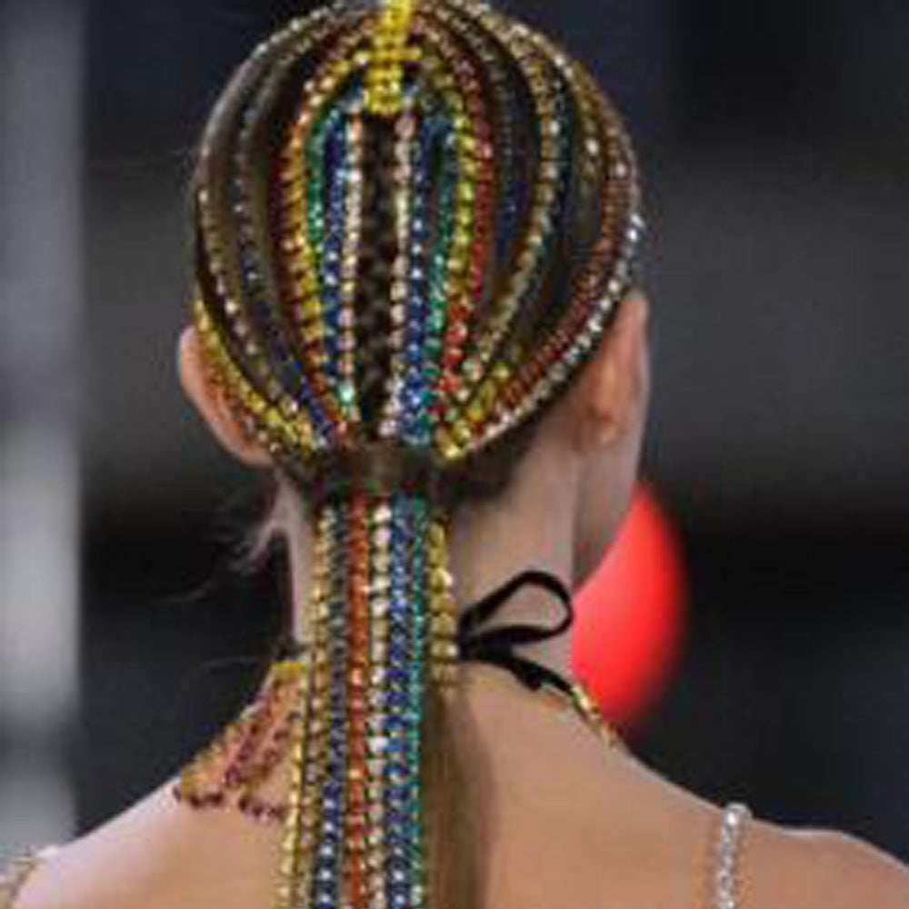 Accessories: rhinestone long tassel headpiece, exaggerated personality headband, Instagram style hair accessory, hair hook - V.I.P Digital Presence
