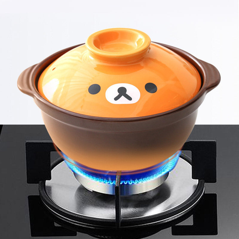 Japanese Casserole Little Bear Household Baby And Child Supplementary Food Open Fire Ceramic Stewed Pot Small Soup Pot Sand Pot - V.I.P Digital Presence