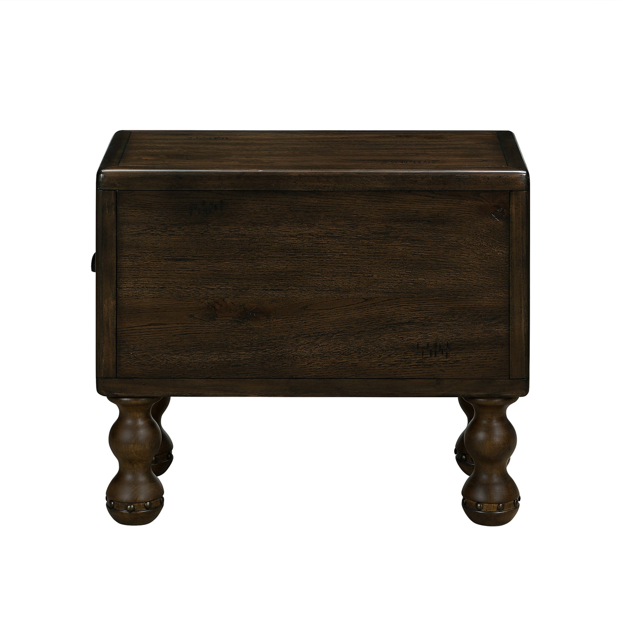 Solid wood end table, rectangular 23.6 inch narrow edge table with drawers, vintage bedside table, Espresso - V.I.P Digital Presence