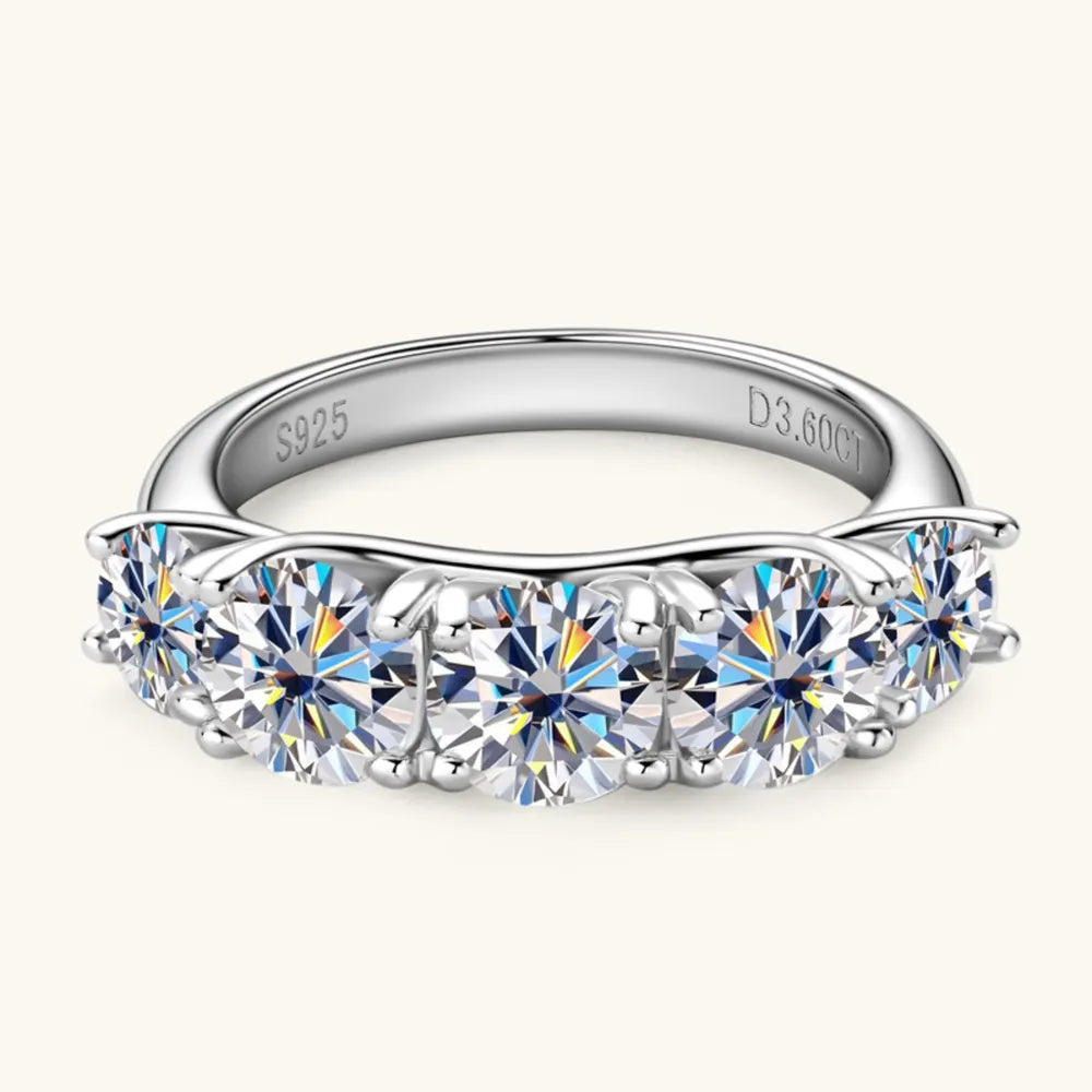 3.6 Carat Moissanite 925 Sterling Silver Ring - V.I.P Digital Presence