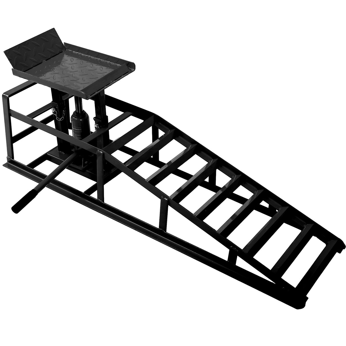 Car truck service ramp lift, garage car lift hydraulic ramp black 5-ton, maintenance frame lift (2 packs) black - V.I.P Digital Presence
